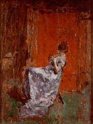 Maria Fortuny i Marsal Figura femminile seduta oil on canvas